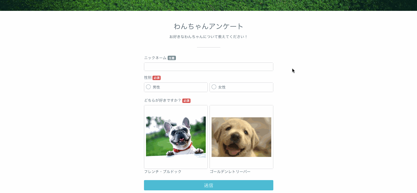 formrunの画像選択コンポーネント