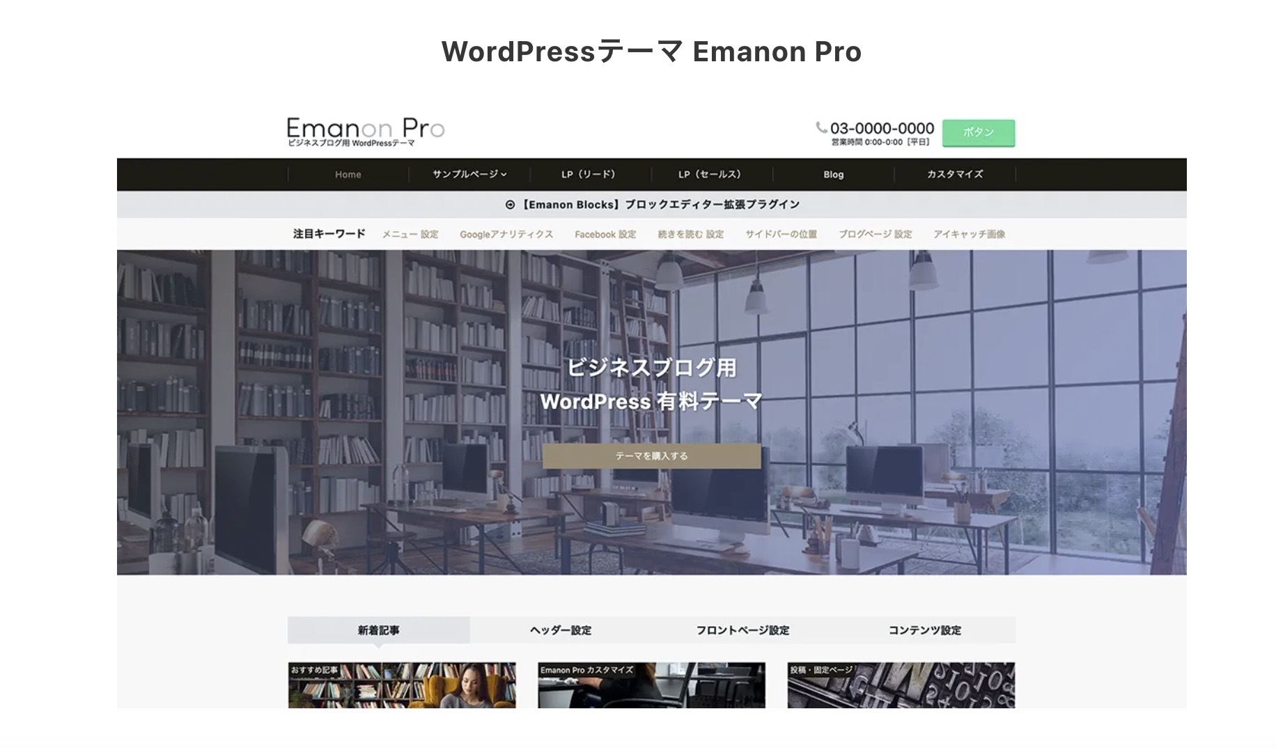 wordpress lp　テーマ　Emanon Pro